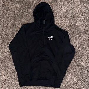 Black Hoodie with Dog Logo